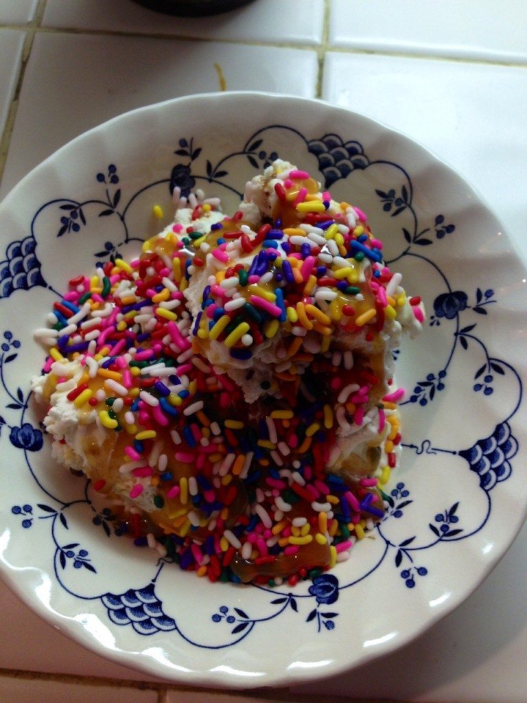 Ice cream + sprinkles