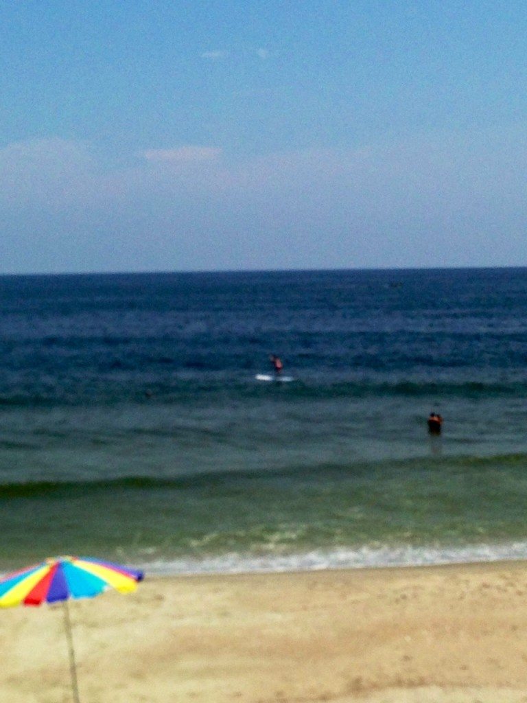 Staying afloat...paddle boarding in the ocean!