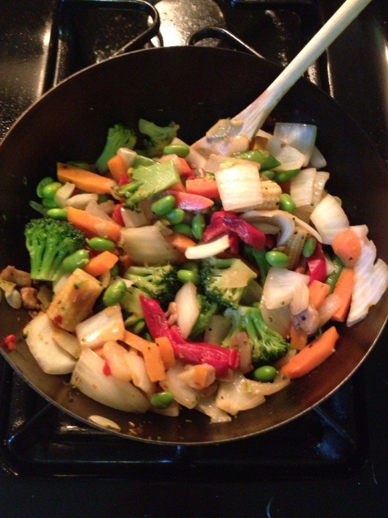 When low on food, throw veggies in a pot and add seasonings