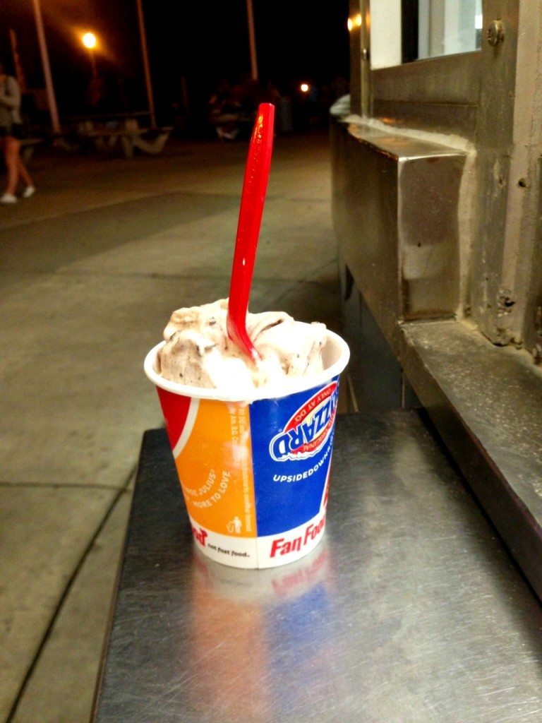 Cheesecake blizzard with added cookie dough