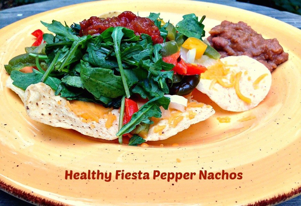 healthy fiesta pepper nachos