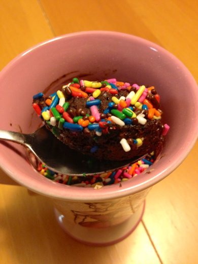 healthy chocolate mug brownie